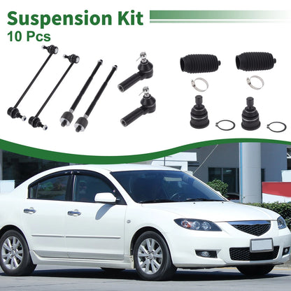 10pcs Tie Rod End Sway Bar Link Front Suspension for Mazda Tribute (2005–2006)