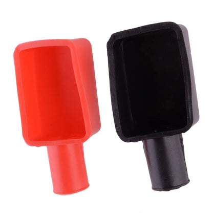 Red & Black Battery Post Wire Terminal Rubber Boot Cover for Car - SUV