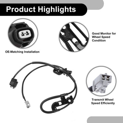 ABS Wheel Speed Sensor for Toyota Camry 2007-2009 1 x Rear Left Sensor