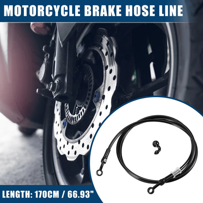 170cm Motorcycle Hydraulic Brake Line Oil Hose Fitting with Banjo