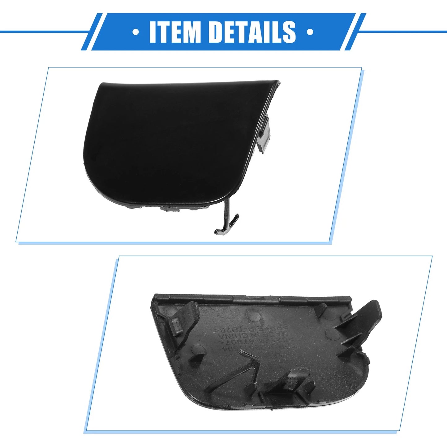Front Left Tow Hook Cover for Toyota Prius 2012-2015 Black