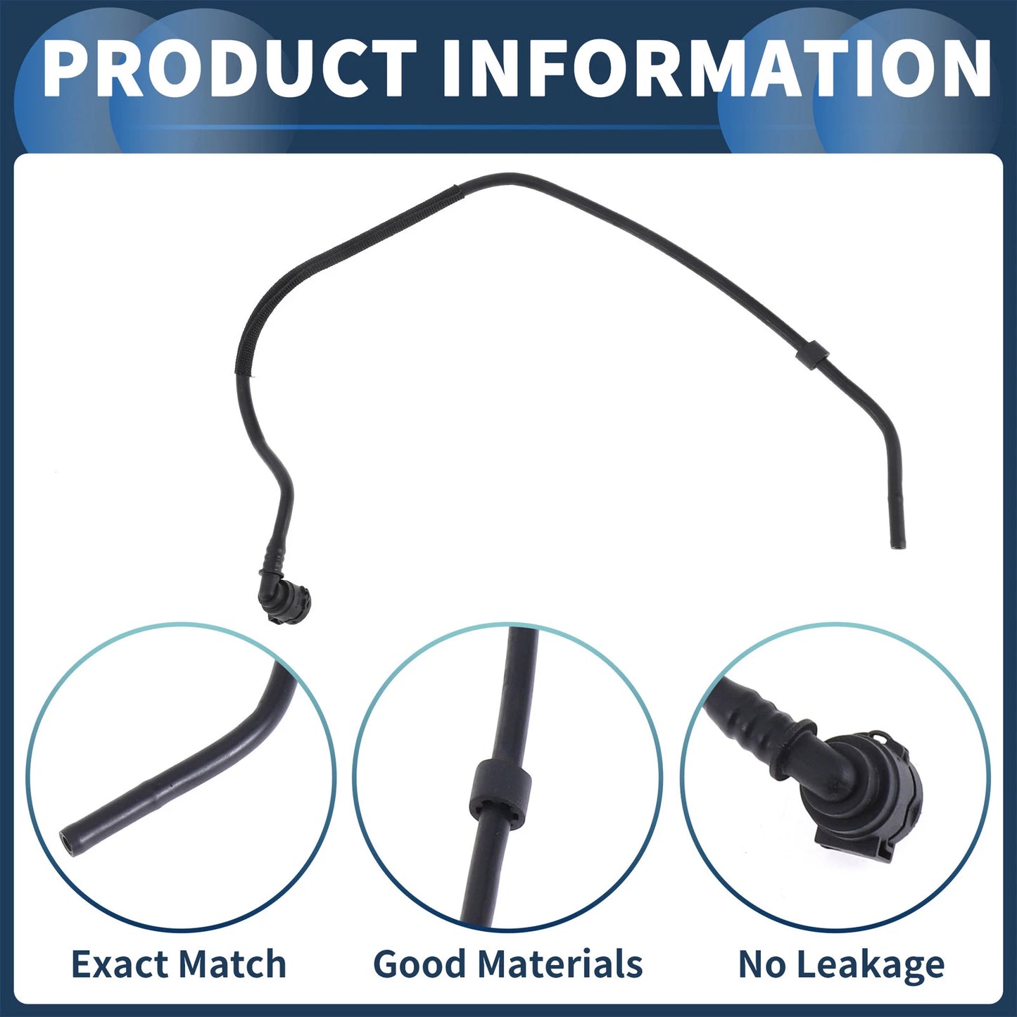 Radiator Hose for Mini Cooper Countryman 2017-2024 (17127646898) Black Plastic