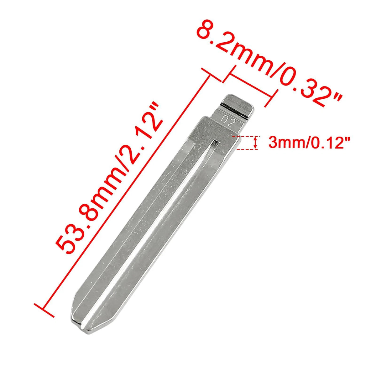 5 x Metal Flip Remote Key Blades for Toyota Camry Corolla (2007-2020)