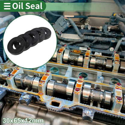 Oil Seal 30x65x12mm NBR Rubber High Pressure Black 5 Pcs