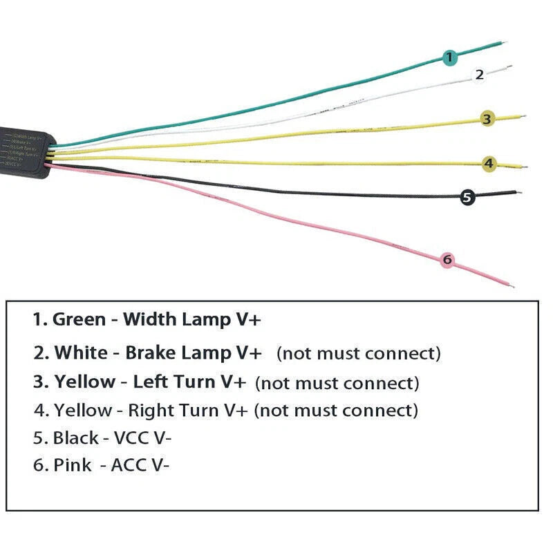 2 x 60cm RGB LED Flexible Front Kidney Strip Lights