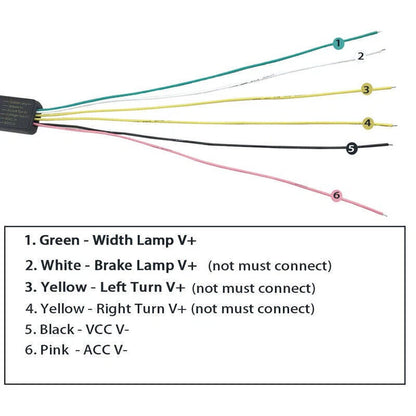 2 x 60cm RGB LED Flexible Front Kidney Strip Lights