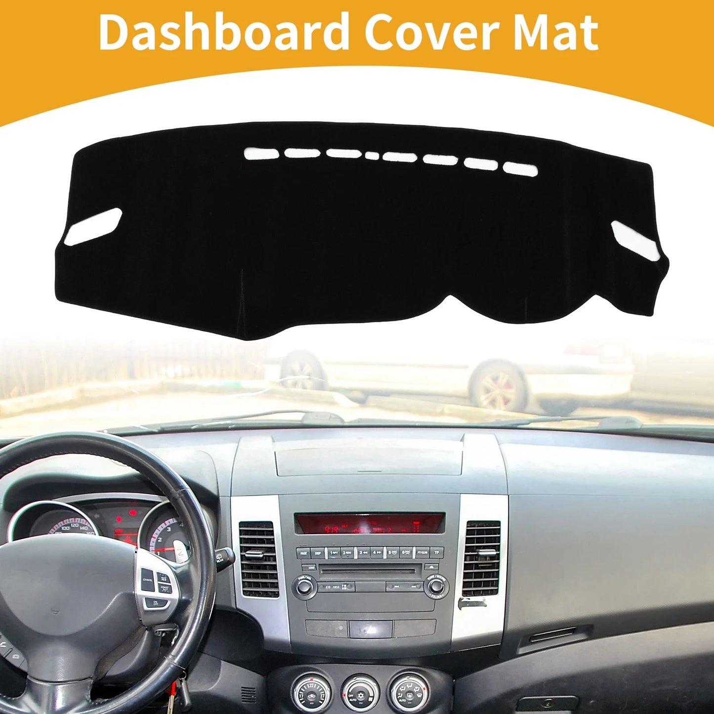 Dashboard Cover Black for Mitsubishi Outlander (2013-2018) 1 x Pc