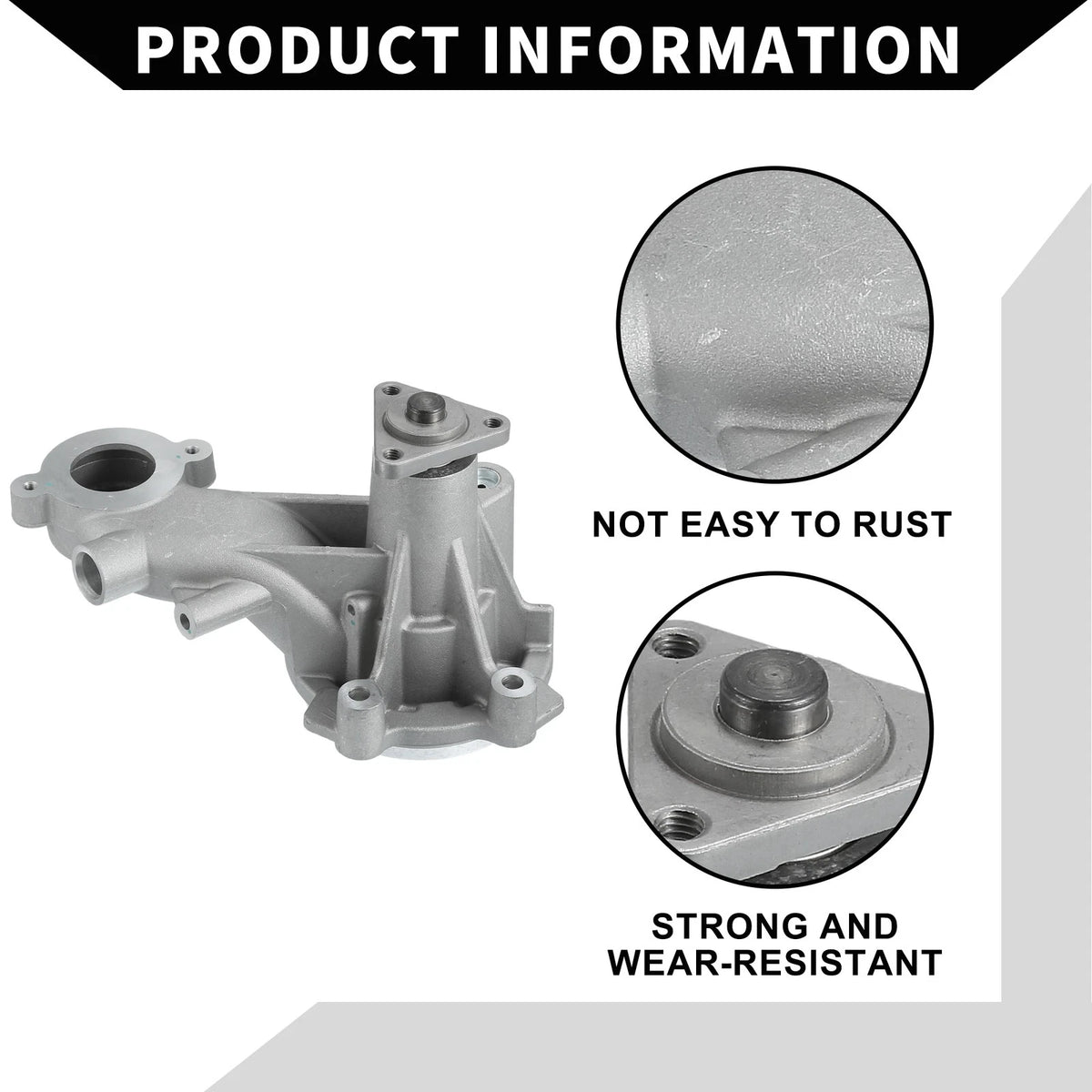 Water Pump for Ford F-150 (2011-2022) with Rubber Band Kit 1 Set