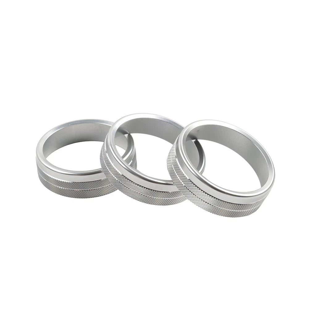 3 x Silver Center Console AC Knob Ring Trim for Subaru BRZ Toyota GR86 (2021-2024)