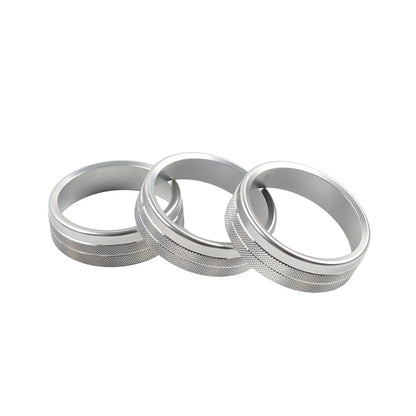 3 x Silver Center Console AC Knob Ring Trim for Subaru BRZ Toyota GR86 (2021-2024)