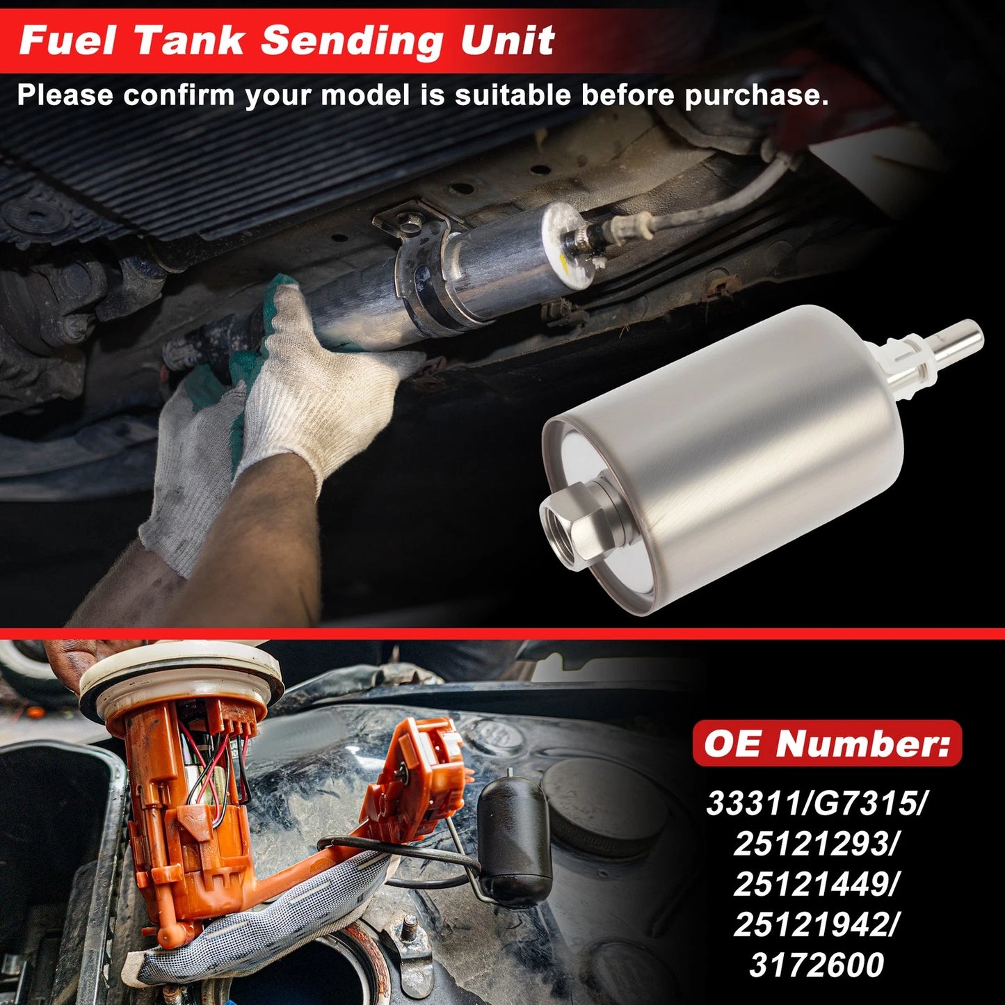 Fuel Filter Assembly Metal for Buick Century (1997–2005)