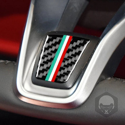 Carbon Fiber Steering Wheel Chin Trim for Alfa Romeo Giulia 2020-2021
