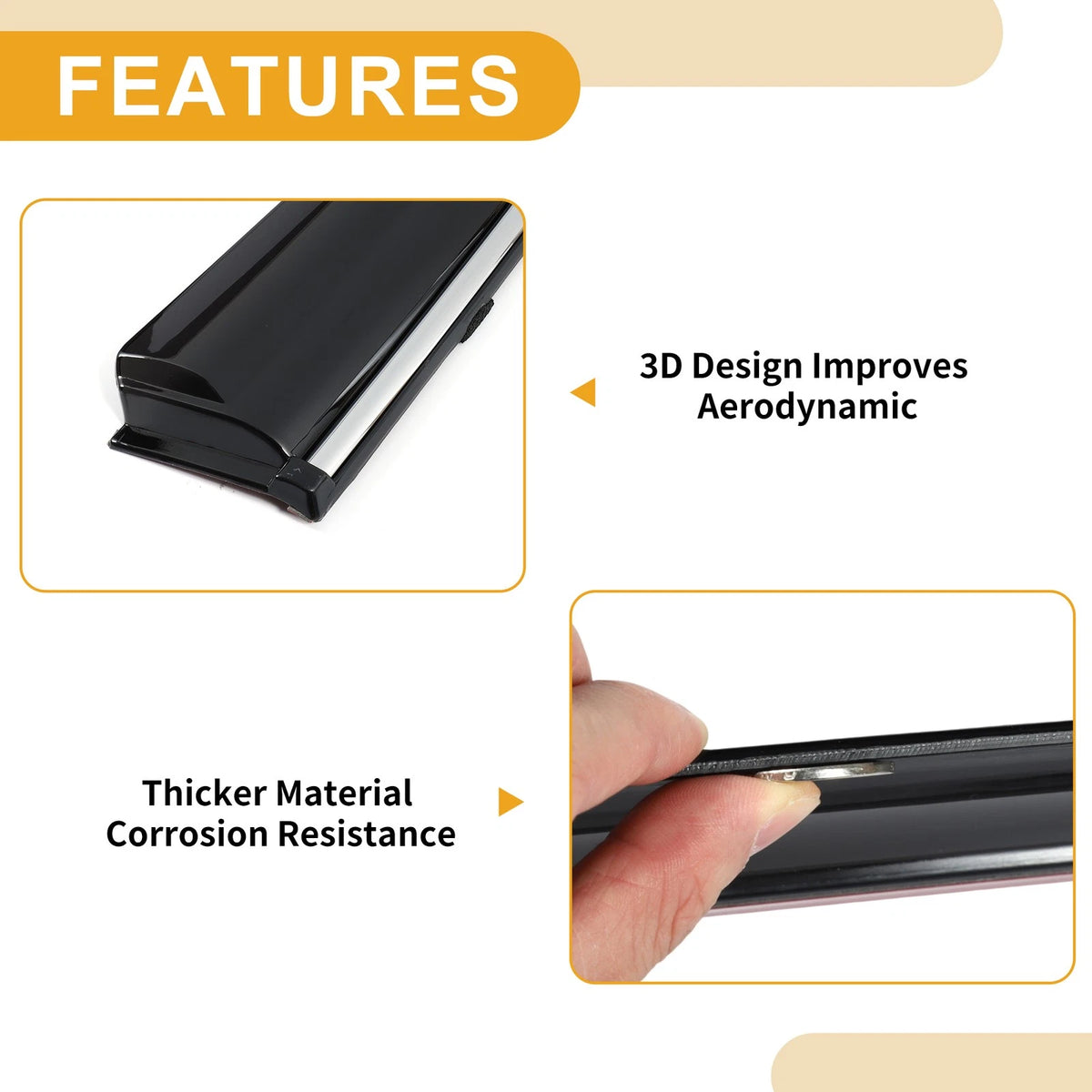 Window Deflectors for Mitsubishi Outlander Sport RVR (2011-2024) Black Set