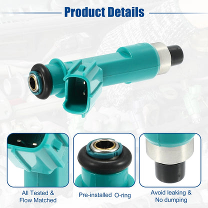 6Pcs Car Fuel Injector Nozzle for Toyota Tacoma 4.0L V6 (2005–2015)