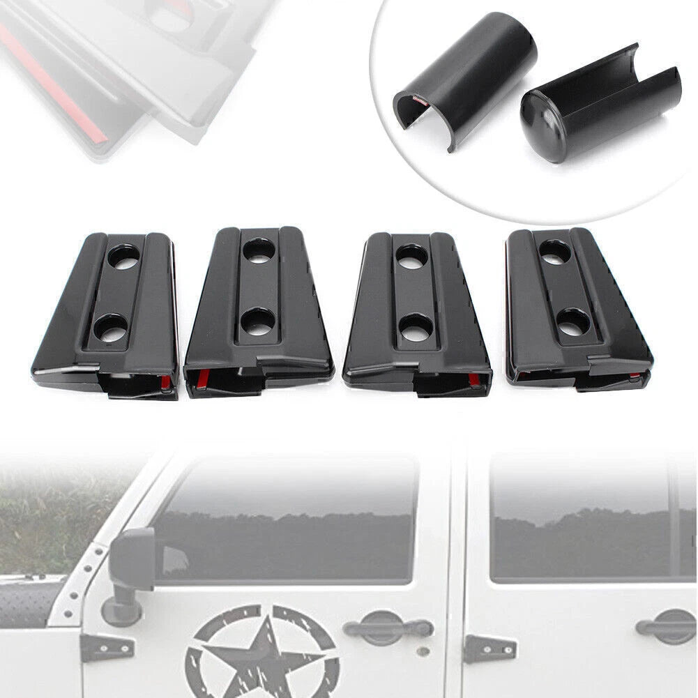 8pcs Door Hinge Covers for Jeep Wrangler JK 2007-2017 Left & Right Side