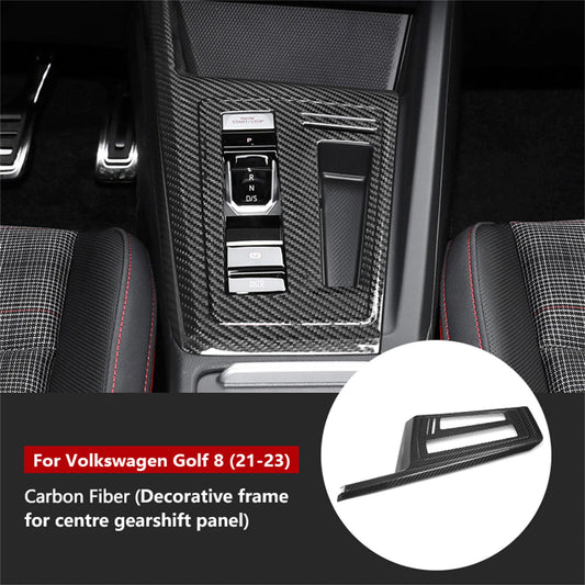 1x Center Console Gear Shift Trim for VW Golf MK8 (2020-2024) Carbon Fiber