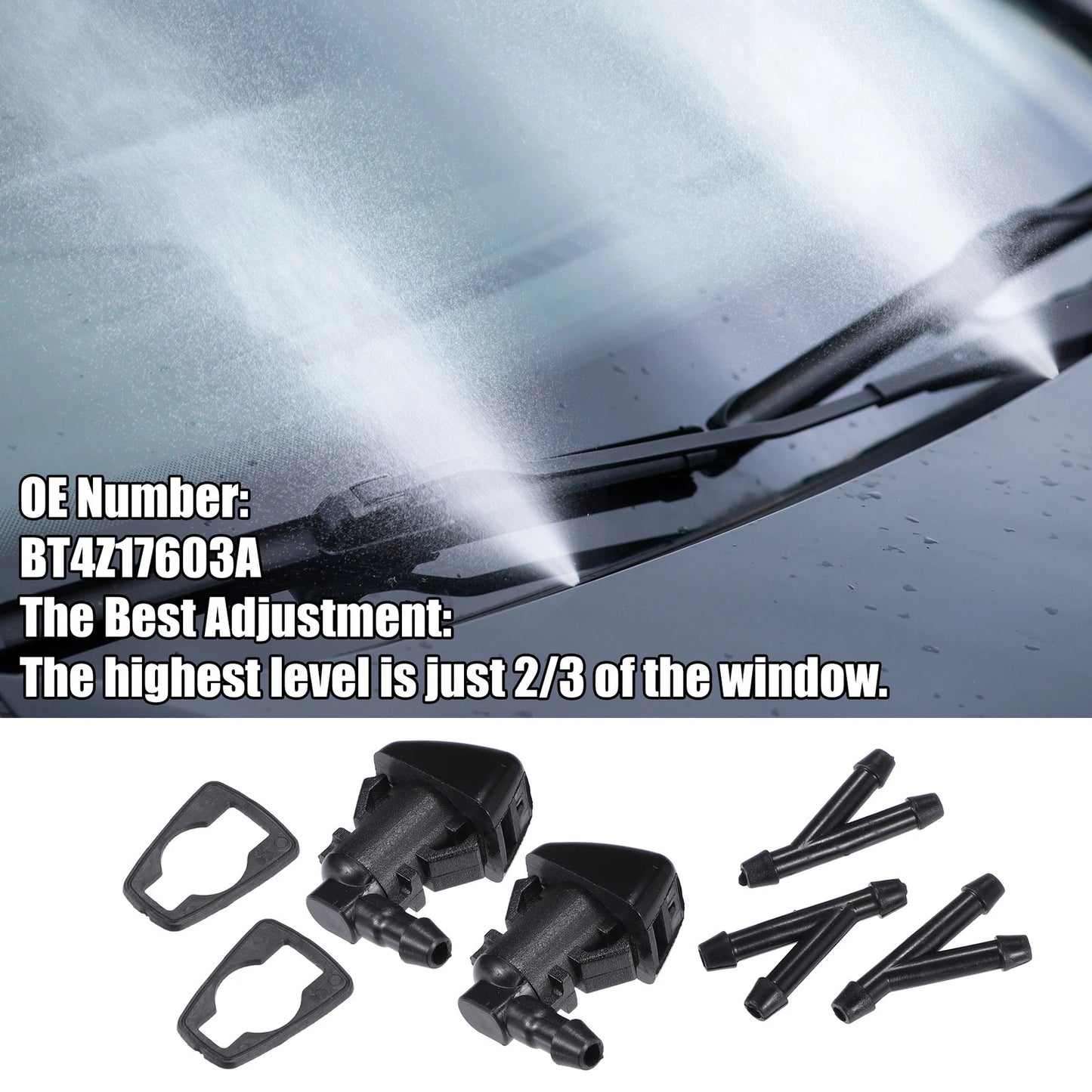 Windshield Washer Nozzle Spray Set for Ford Edge (2012-2014)