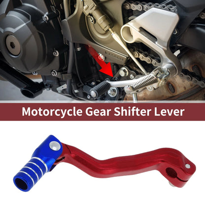 Folding Gear Shift Lever Red Blue Silver Tone for Bosuer M4