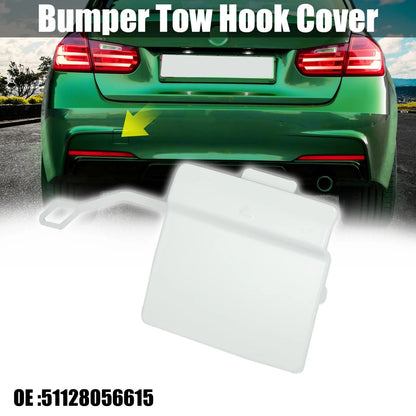 Rear Bumper Tow Hook Cover for BMW 3 Series (2013-2018) - Snow White