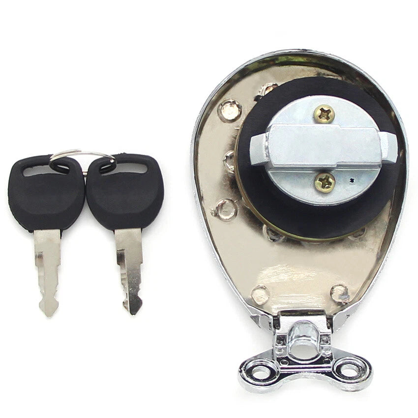 Fuel Gas Tank Cap Cover Keys for Kawasaki EN400, EL250, ZL400 (1991-2006)