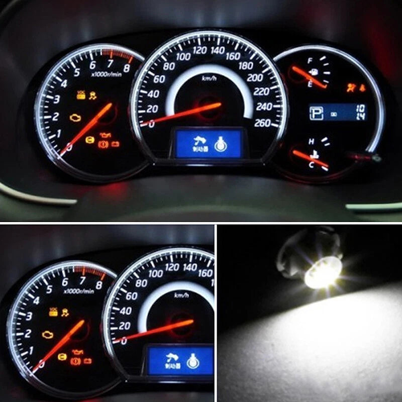 T4.7/T5 Neo Wedge LED Bulbs for Dash Climate Instrument Light - White