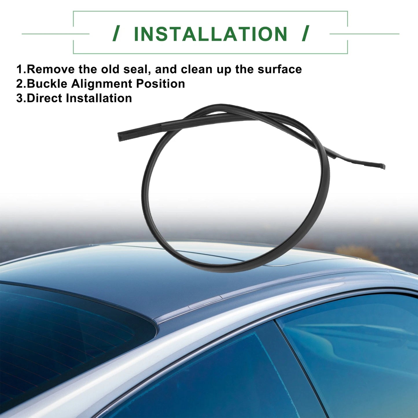 Left Side Roof Sealing Strip Sunroof Trim for Toyota Corolla (2014-2018)