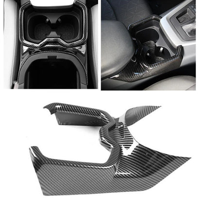 1x Carbon Fiber Water Cup Holder Trim for Toyota Rav4 (2019-2023)