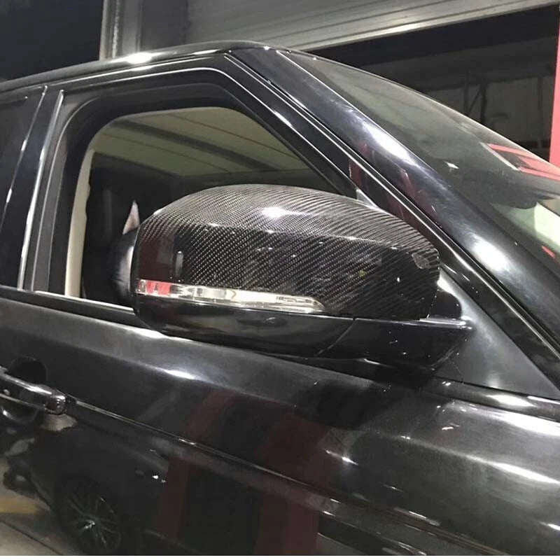 Replacement Real Carbon Fiber Mirror Cover Shell For Land Rover Evoque 2014-2018
