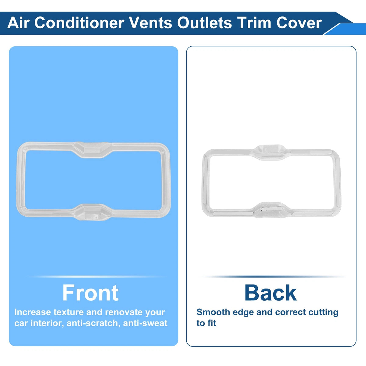 Air Condition Outlet Vent Trim Cover Frame 4 x for Ford Bronco (2021-2024)