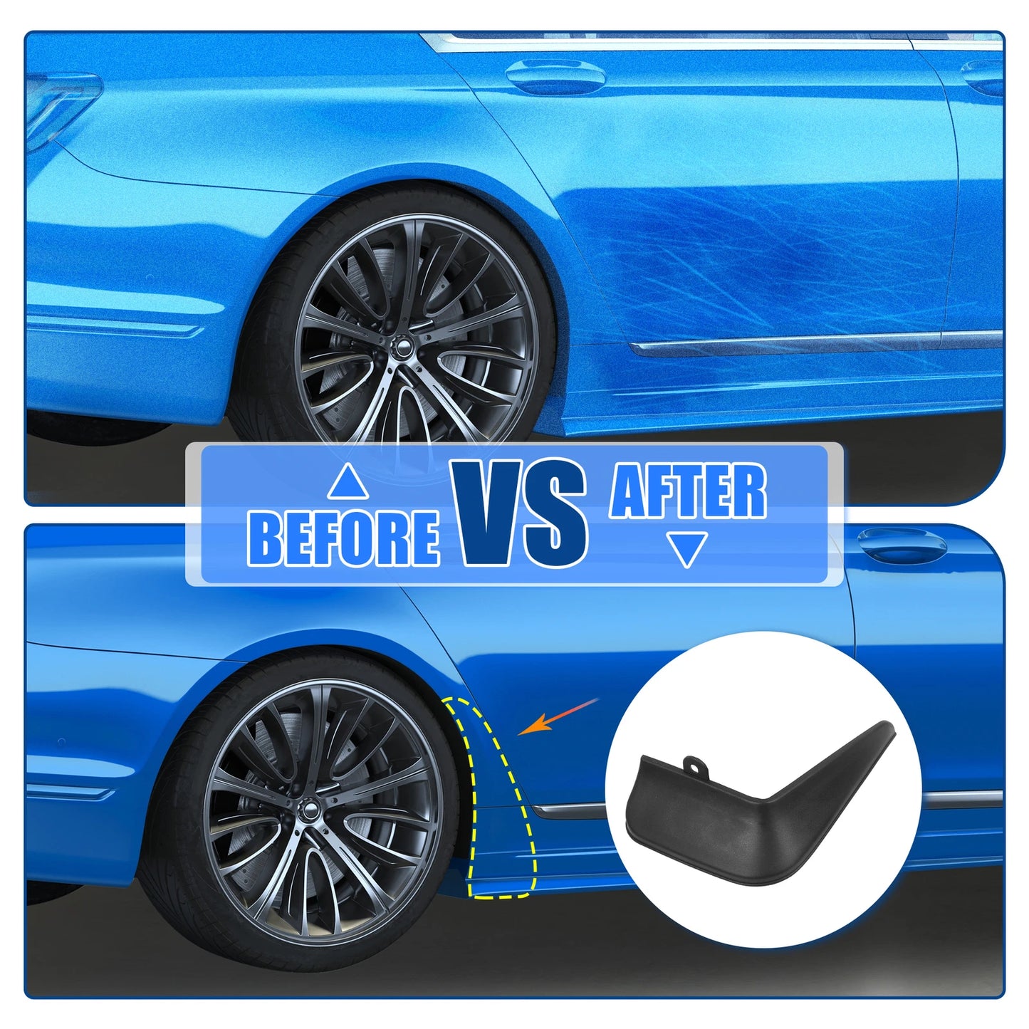 Front Rear Mudguards Fender Set for Toyota Corolla (2014-2018)