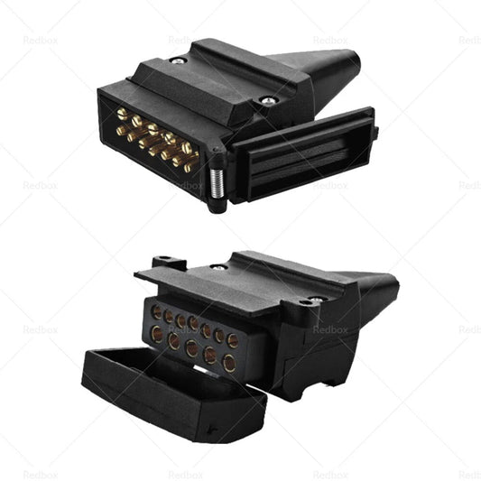 12 Pin Plug & Socket Connectors for Trailer Camper Caravan 4WD