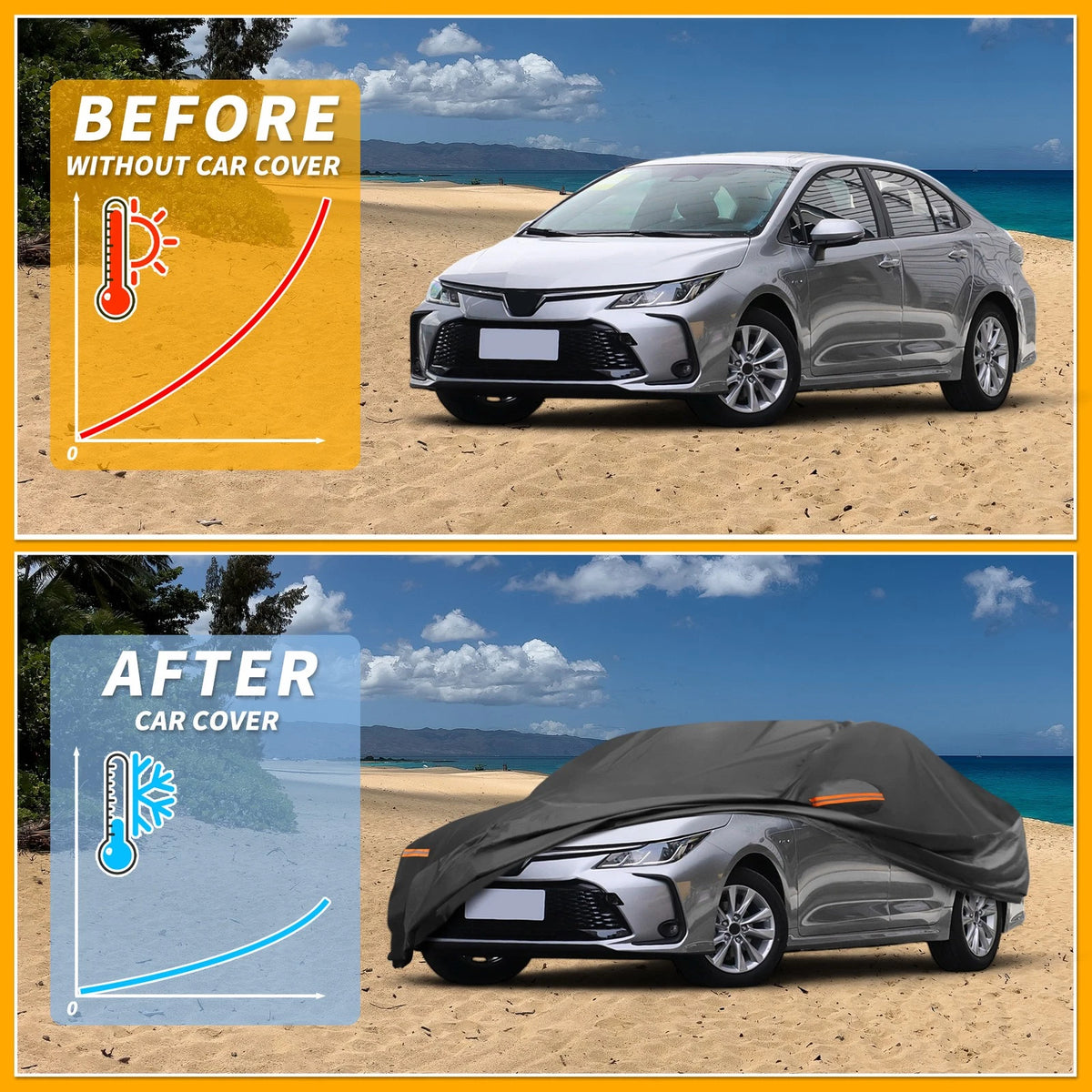 Waterproof All Weather Car Cover for Toyota Corolla