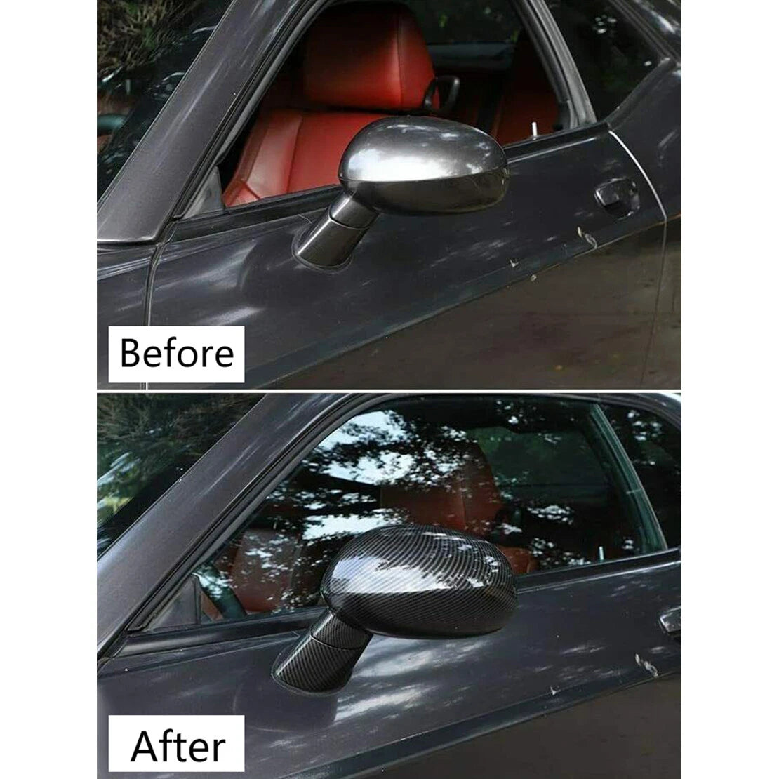 Carbon Fiber ABS Side Mirror Covers for Dodge Challenger (2009-2020)