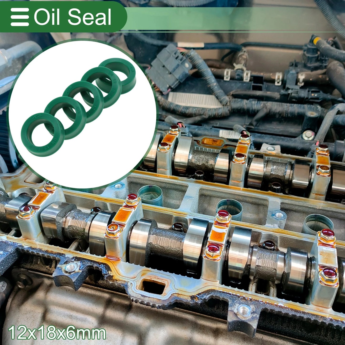 Oil Seal Seal Ring Rotary Shaft Seal TPU 12x18x6mm High Pressure 5 Pcs for Make Model