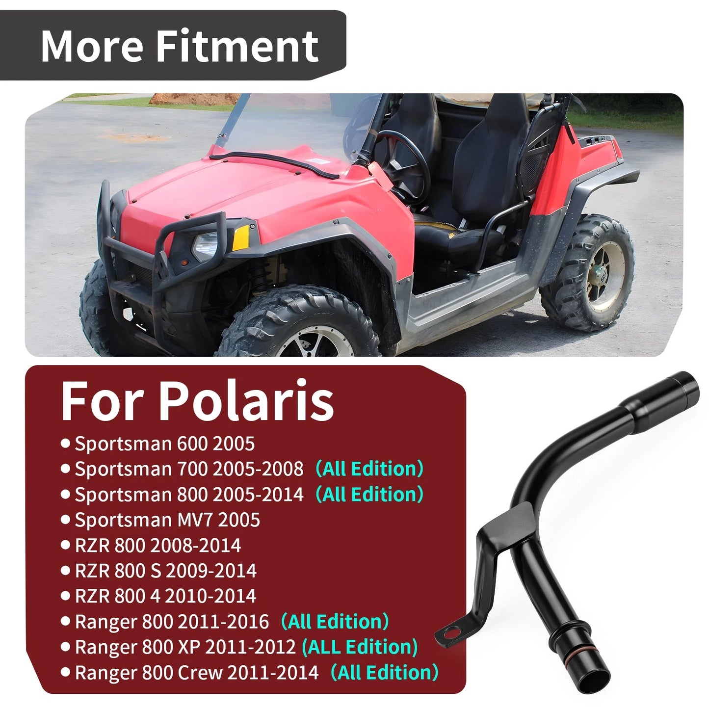 Oil Fill Tube for Polaris RZR 4 800 / RZR S 800 (2009–2014)