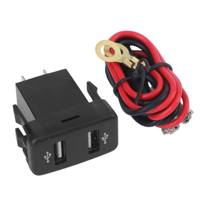1pc Dual USB 2-Ports Phone Car Charger for Toyota Hilux (2005–2014)