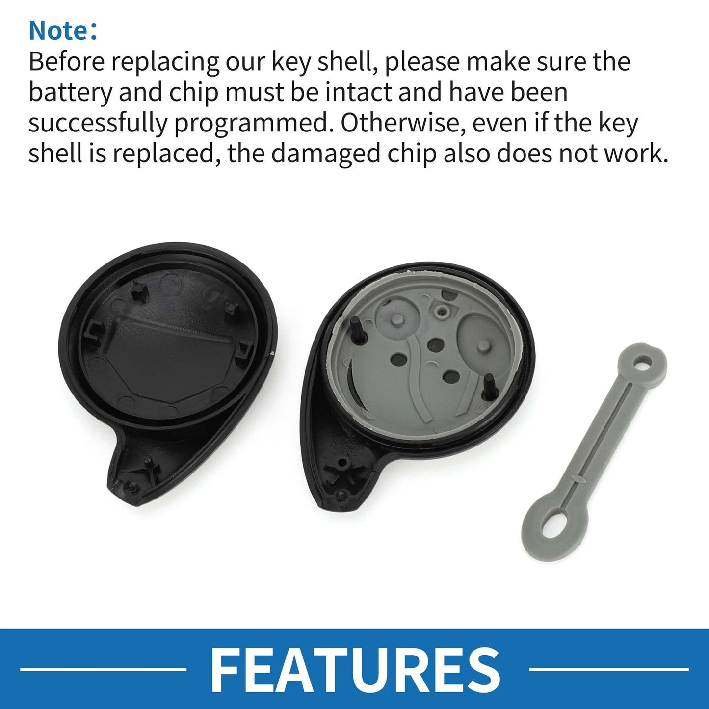 Keyless Entry Remote Fob Shell Case for Toyota Cobra