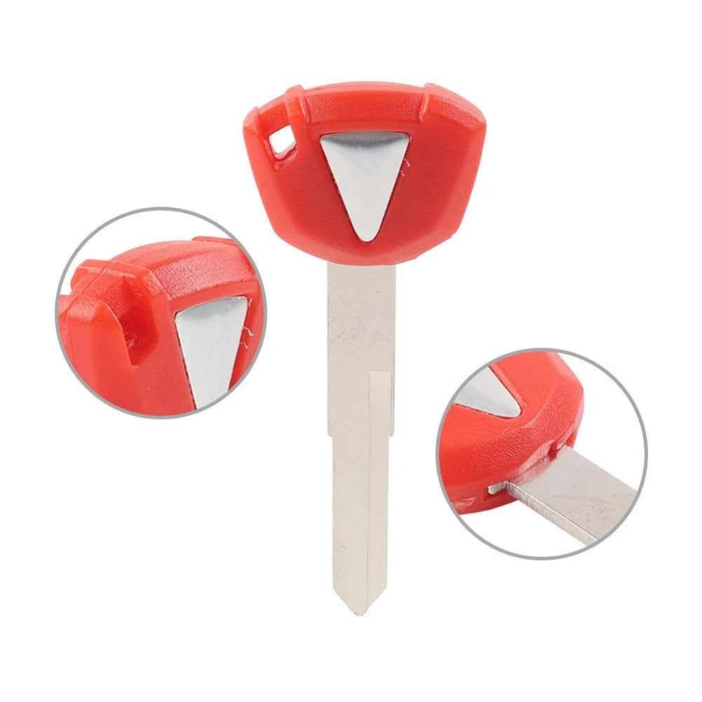 Red Motorcycle Blank Uncut Key Blade for Kawasaki ZX-10R Z1000 ER6N (2011-2012)