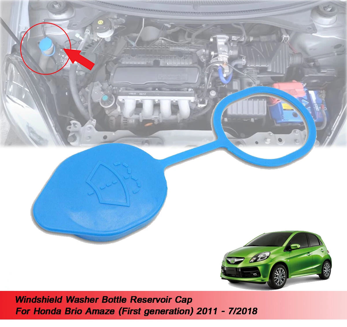 Washer Bottle Cap for Honda Brio Amaze (2011-2017)