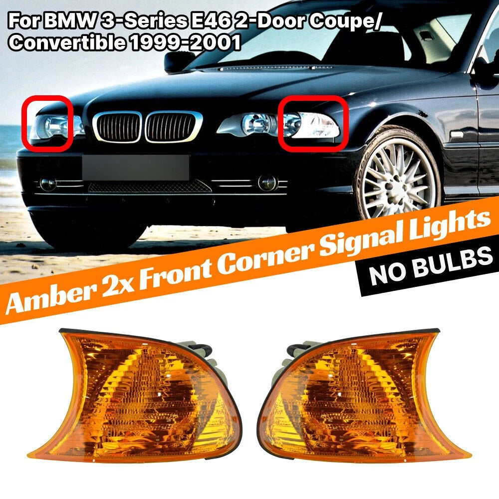 Front Corner Signal Parking Lights for BMW 3-Series E46 (1999–2001)