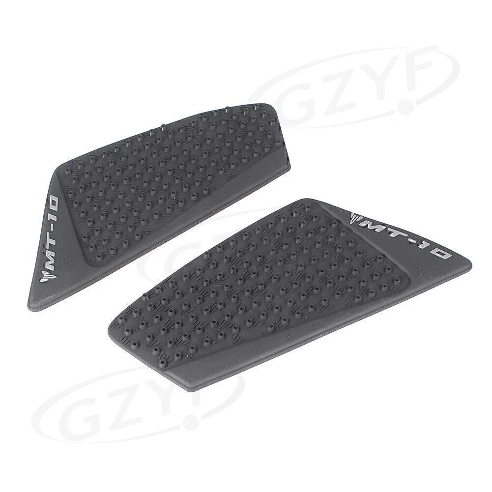 Motorcycle Gas Tank Knee Grip Decal Pad Black for Yamaha MT-10 (2016-2017)