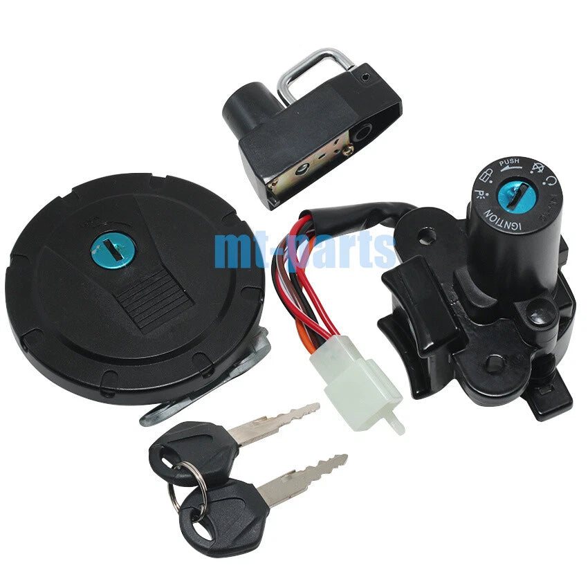 Ignition Key Switch & Fuel Tank Cap Lock Set for Kawasaki KL250 Super Sherpa (1997-2011)