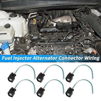 6x Fuel Injector/Alternator Connector Wiring for Jeep, Dodge, Chrysler