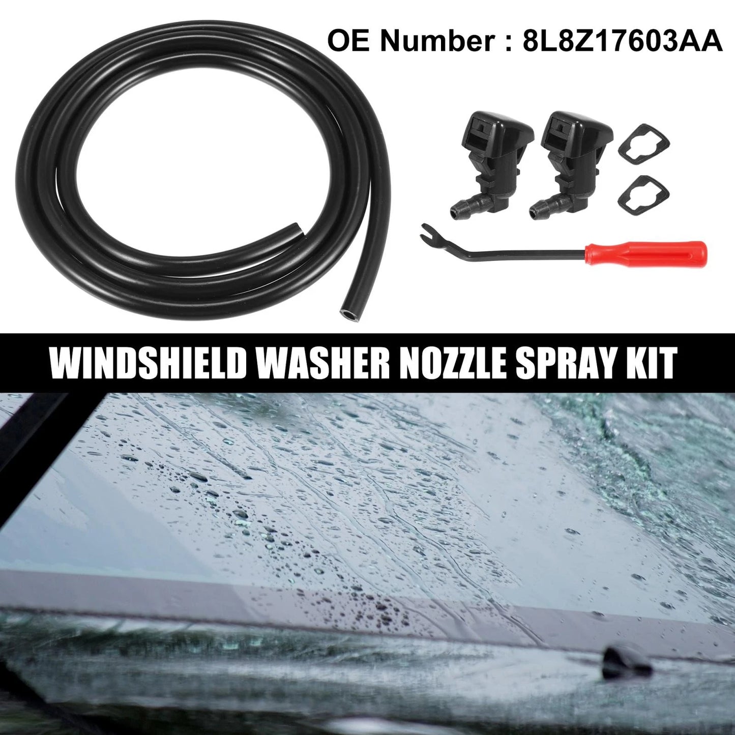 6 x Front Windshield Washer Nozzles for Ford Escape (2008-2012)