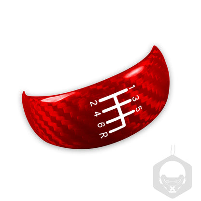 Carbon Fiber Red Gear Shift Knob Cover for Nissan 370Z (2009-2018)