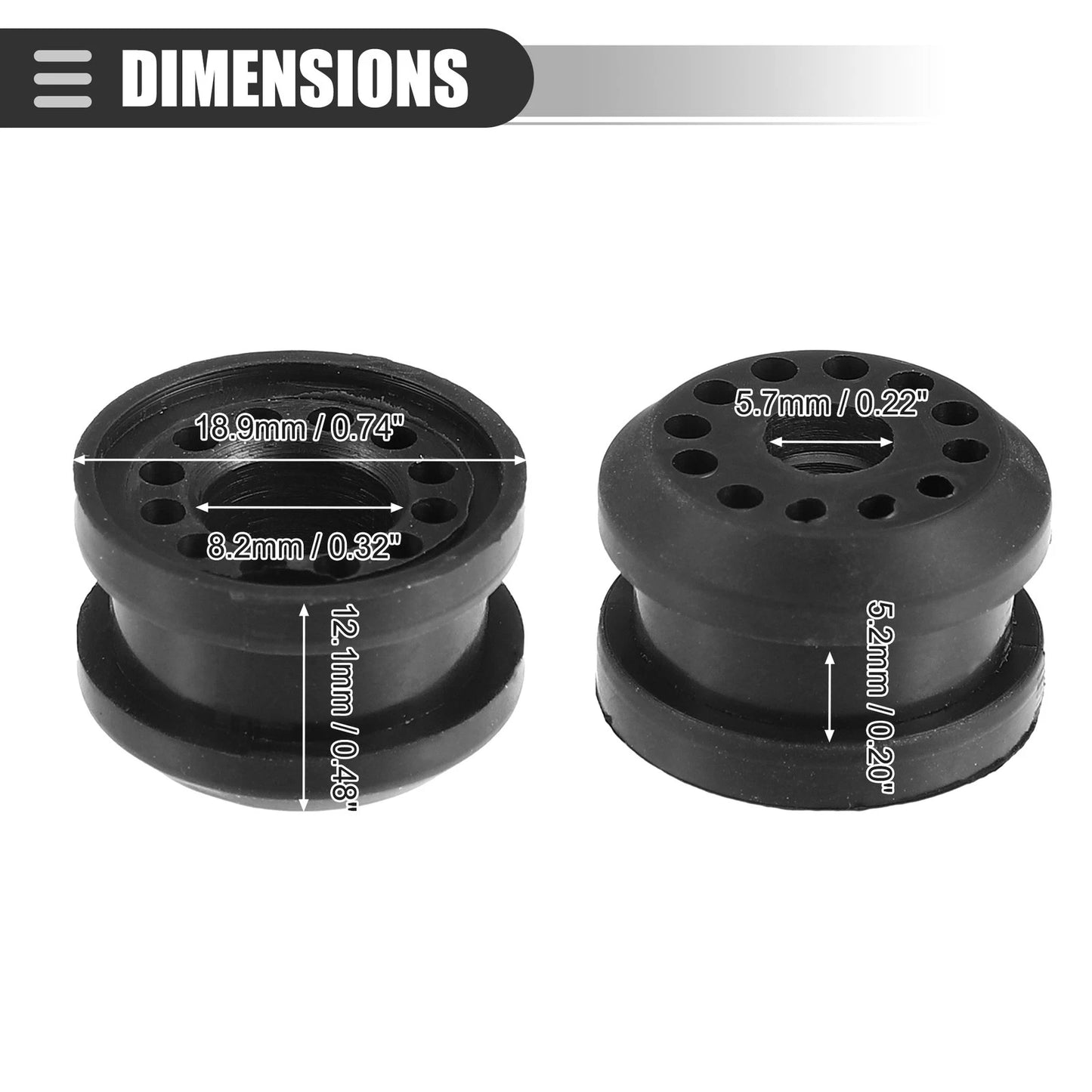 4 x Transfer Case Linkage Bushing Rubber Black for Dodge Ram