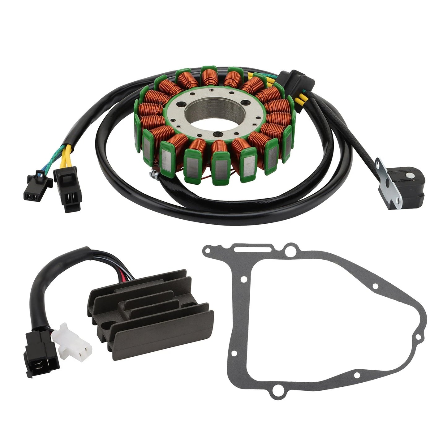 Stator Coil+Regulator Rectifier+Gasket for Suzuki TU250X (2009–2012)