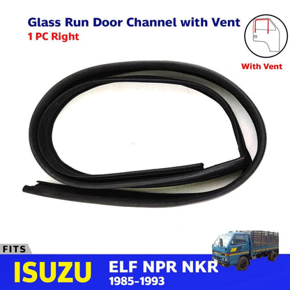 Glass Run Door Channel Rubber w Vent RH Fits Isuzu ELF NPR NKR84 Truck 1985-93