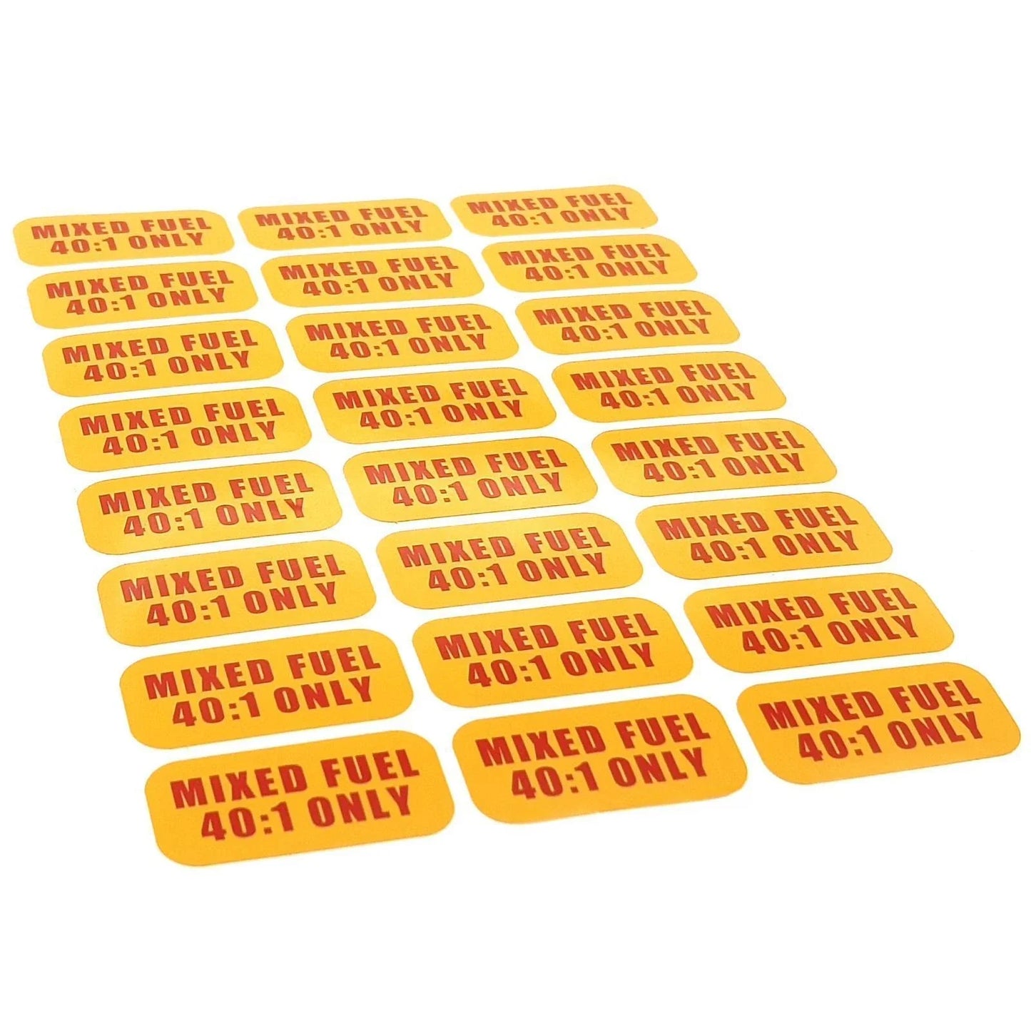 Mixed Fuel Only Stickers / Vinyl Decals 40:1 Gas Oil Mixture Can Labels