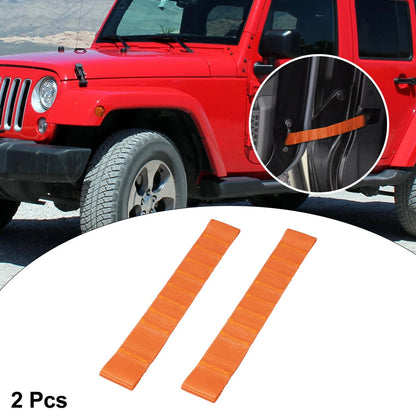 2 x Door Adjustable Limiting Straps for Jeep Wrangler TJ JK JKU JL (2000-2018)
